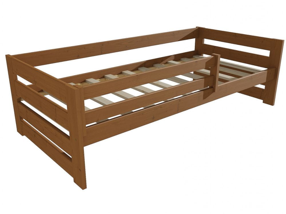eoshop Detská posteľ DP 025 so zábranou (Rozmer: 90 x 160 cm, Farba dreva: morenie dub)